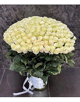 White Prestige Rose Bouquet
